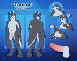 banryu, yuguni, anthro, balls, canid