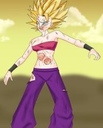 caulifla, dragon_ball, dragon_ball_super, 1girl, 1girls