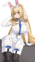 silver_palace, obosounds, 1girl, black_thighhighs, blonde_hair