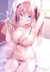 original, 1girl, areola_slip, armpits, arms_up