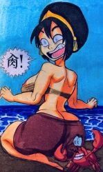 toph_bei_fong, avatar_the_last_airbender, sinnni97, 1girls, angry