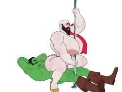 kratos, kittyx3meow, bara, bikini, bottom_dad