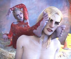 aasimar, changeling, dame_aylin, orin_the_red, baldur's_gate