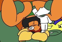 gargantuar, imp_(pvz), solar_flare_(peargor), solar_flare_(pvz), sunflower_(pvz)