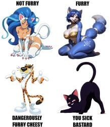 chester_cheetah, felicia_(darkstalkers), krystal, krystal_(star_fox), luna_(sailor_moon)