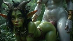 fantasyanim, fantasy, futanari, goblin_female, green_body