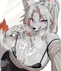 gayoku_midara, after_oral, after_sex, anthro, arm_tuft