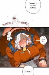 nachioboy, blush, breeding_machine, cow_ears, lactation_through_clothes