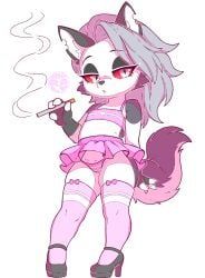 loona_(helluva_boss), sharalythesheep, crop_top, cub, heels