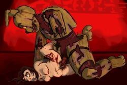 springtrap_(fnaf), william_afton, artist_request, bondage, breasts