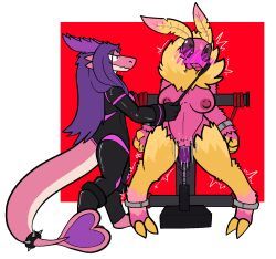 nora_(stove2), trout_(artist), 2girls, antennae_(anatomy), anthro
