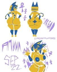 ankha, ankha_(animal_crossing), animal_crossing, cocinaluco32651, ass