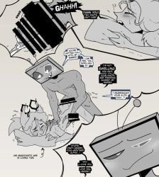 alastor_(hazbin_hotel), vox_(hazbin_hotel), breeding, cum, cum_in_ass