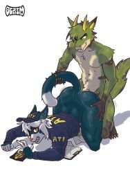 anal, anal_penetration, anthro, badge, big_butt