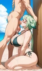 aether_(genshin_impact), mondstadt_girls, sucrose_(genshin_impact), traveler_(genshin_impact), bluesky