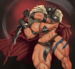 steelpath_matron, black_reliquary, darkest_dungeon, goldcrustedchicken, 1girl
