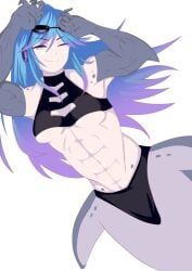 mako_(monster_girl_island), monster_girl_island, koo0510, 1girls, abs