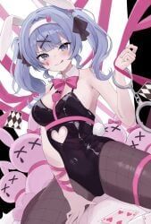hatsune_miku, rabbit_hole_(vocaloid), vocaloid, 1girl, :q
