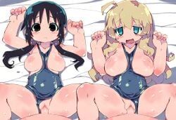 chito_(shoujo_shuumatsu_ryokou), yuuri_(shoujo_shuumatsu_ryokou), shoujo_shuumatsu_ryokou, 2girls, big_ass