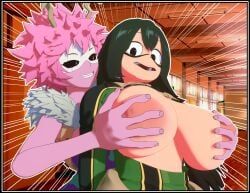 ashido_mina, asui_tsuyu, froppy, mina_ashido, tsuyu_asui