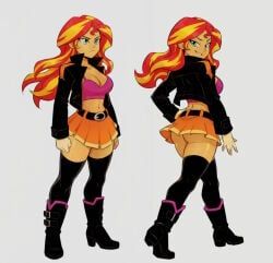 sunset_shimmer, equestria_girls, bigdad, ass, clothed_female
