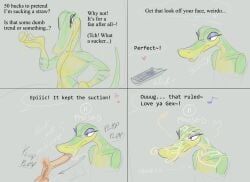 gex_the_gecko, gex_(series), spunkyblunk, 4_fingers, anthro
