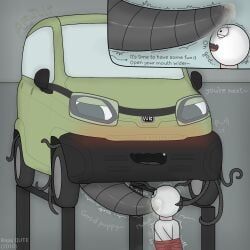 akuzli_bread, ambiguous_gender, arms_tied, bajaj, bajaj_qute