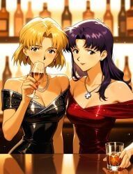 akagi_ritsuko, katsuragi_misato, misato_katsuragi, ritsuko_akagi, neon_genesis_evangelion