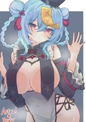 haiqing_(astral_party), astral_party, +_+, 1girl, against_glass