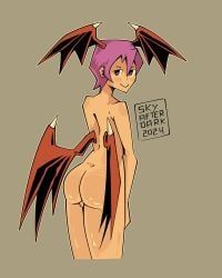 lilith_aensland, male_lilith, darkstalkers, skyafterdark, 1boy