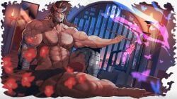 kongoh_(another_eidos), another_eidos_of_dragon_vein_r, rybiok, 1boy, abs