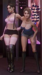 claire_redfield, jill_valentine, resident_evil, resident_evil_2_remake, resident_evil_3_remake