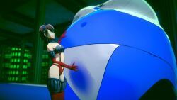 mitsuru_kirijo, yukari_takeba, persona_3, barely_clothed, blueberry_inflation