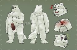 thebunslover, anthro, bear, belly, canid
