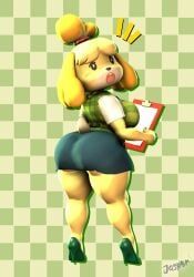 isabelle_(animal_crossing), animal_crossing, nintendo, jasperisnotcool, 1girls