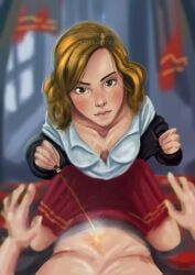 harry_james_potter, hermione_granger, harry_potter, 1boy, 1girls
