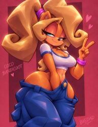 coco_bandicoot, crash_(series), bigdad, 1girls, ass