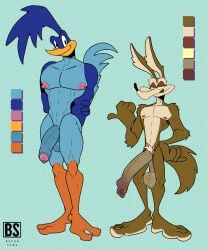 road_runner_(looney_tunes), wile_e._coyote, looney_tunes, warner_brothers, bacon_sama
