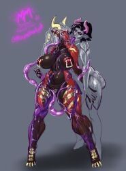mythology, morgan_morningstar, ahegao, anthro, areola
