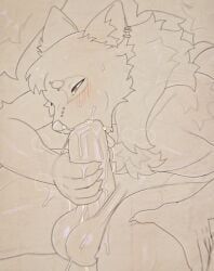 5_fingers, anthro, anthro_on_anthro, blush, blush_lines