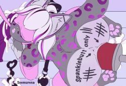 seemurena, 1girls, anthro, anus, artificial_insemination