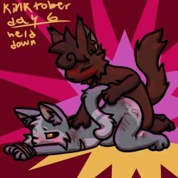 ambiguous_penetration, andromorph, andromorph/gynomorph, anthro, arms_tied