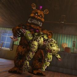 fredbear_(fnaf), nightmare_fredbear_(fnaf), springtrap_(fnaf), five_nights_at_freddy's, five_nights_at_freddy's_3