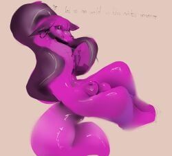 freaky_fel, animal_genitalia, bedroom_eyes, belly, big_ears