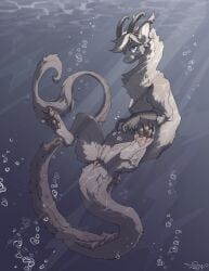 mythology, longtail, anus, blue_eyes, bubble
