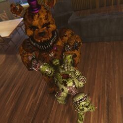 fredbear_(fnaf), nightmare_fredbear_(fnaf), springtrap_(fnaf), five_nights_at_freddy's, five_nights_at_freddy's_3