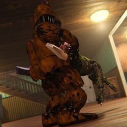 fredbear_(fnaf), nightmare_fredbear_(fnaf), springtrap_(fnaf), five_nights_at_freddy's, five_nights_at_freddy's_3