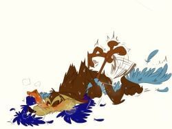 road_runner_(looney_tunes), wile_e._coyote, looney_tunes, warner_brothers, animal_genitalia