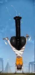 original_character, cumforce666, 1futa, absurdly_large_cock, amber_eyes