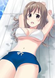 tateishi_ayame, tetsudou_musume, magbushi, 1girls, arm_behind_head